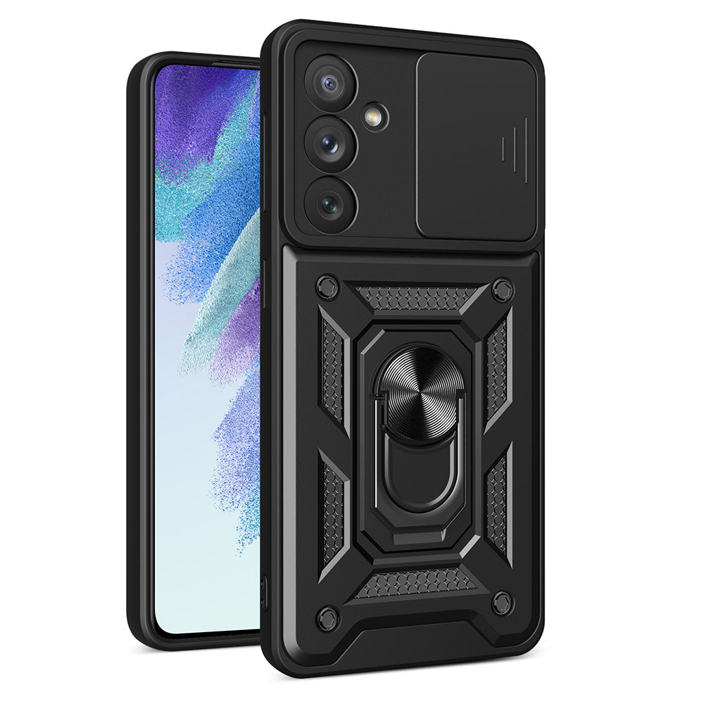 Capa Híbrida Camshield Armor para Samsung Galaxy A54 5G, capa resistente com proteção para a câmera, na cor preta.