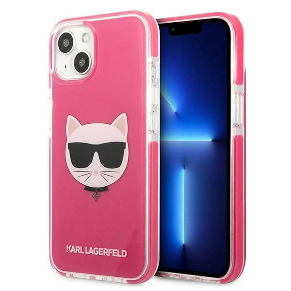 Estojo Karl Lagerfeld Choupette Head para iPhone 13 - cor fúcsia