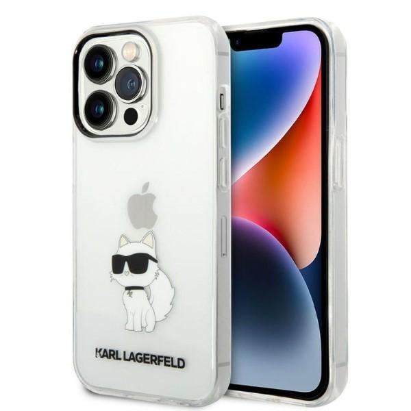 Capa Karl Lagerfeld Ikonik Choupette para iPhone 14 Pro - transparente