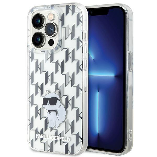 Capa Karl Lagerfeld Monogram Choupette para iPhone 15 Pro - transparente