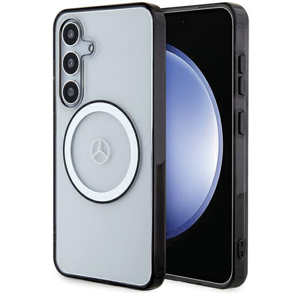 Etui Mercedes com Logo Impresso MagSafe para Samsung Galaxy S24 - transparente