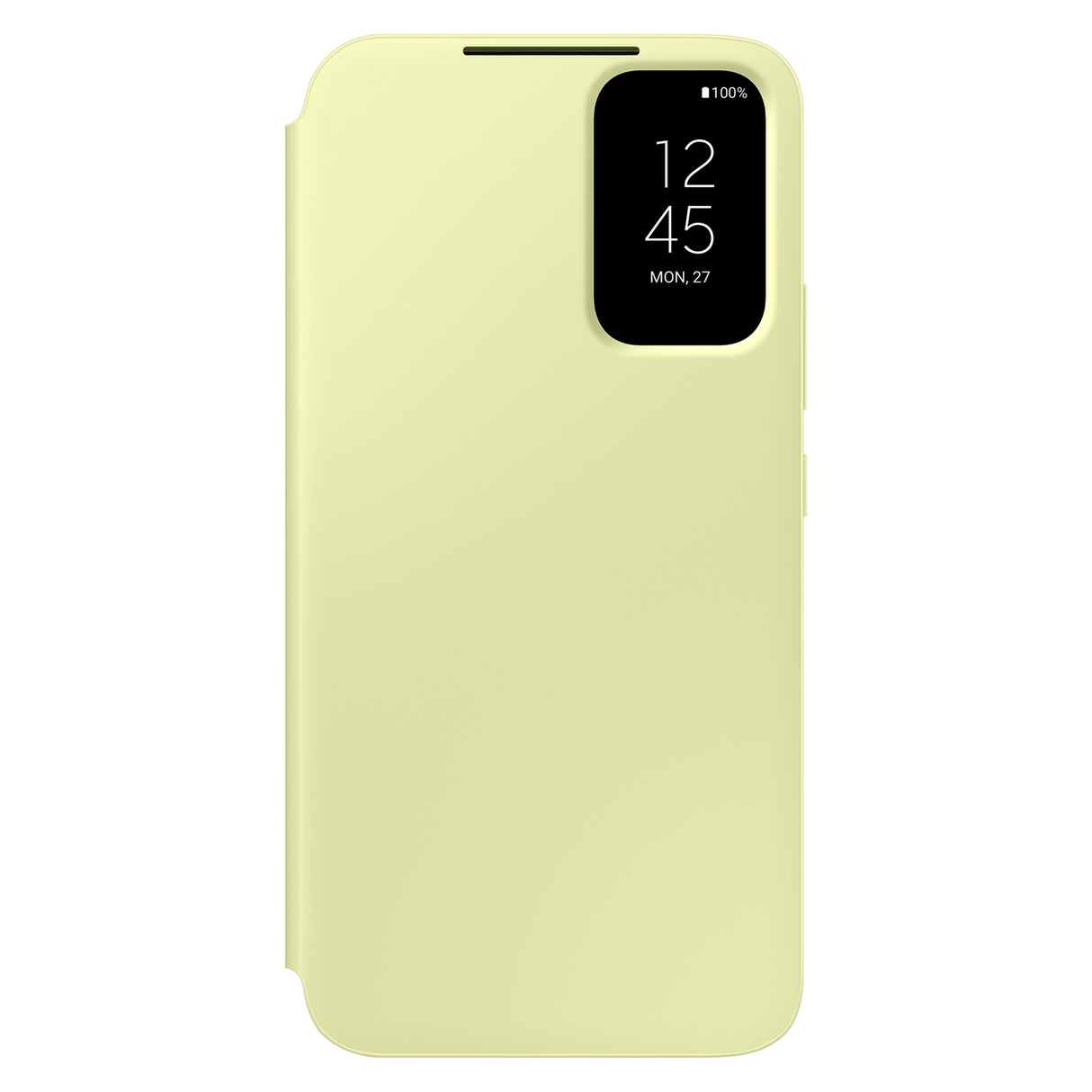 Capa Carteira Inteligente Samsung Smart View para Samsung Galaxy A34 5G com aba inteligente e janela, porta-cartões na cor limão (EF-ZA346CGEGWW)