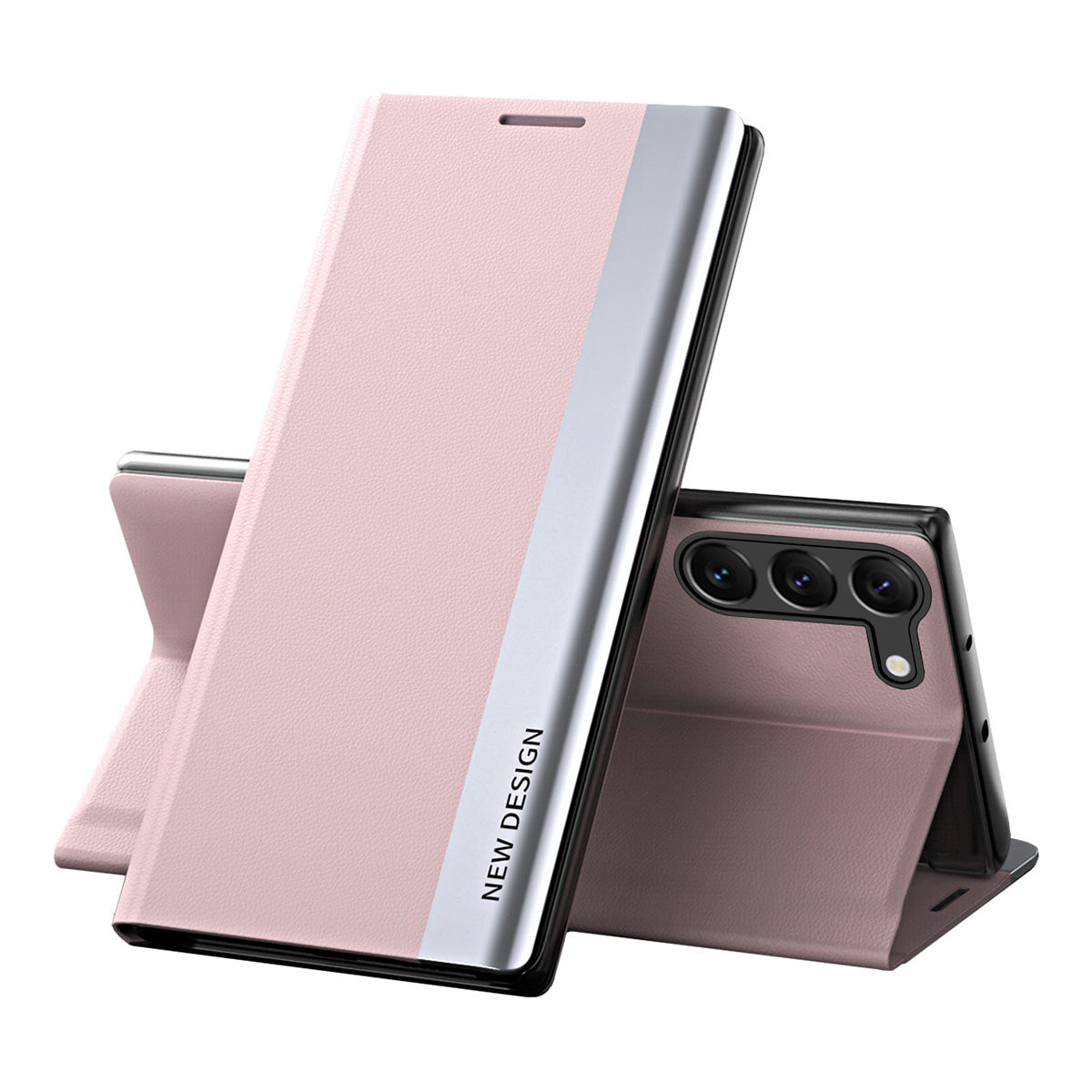 Capa Sleep Case Pro para Samsung Galaxy S23+ com aba suporte rosa