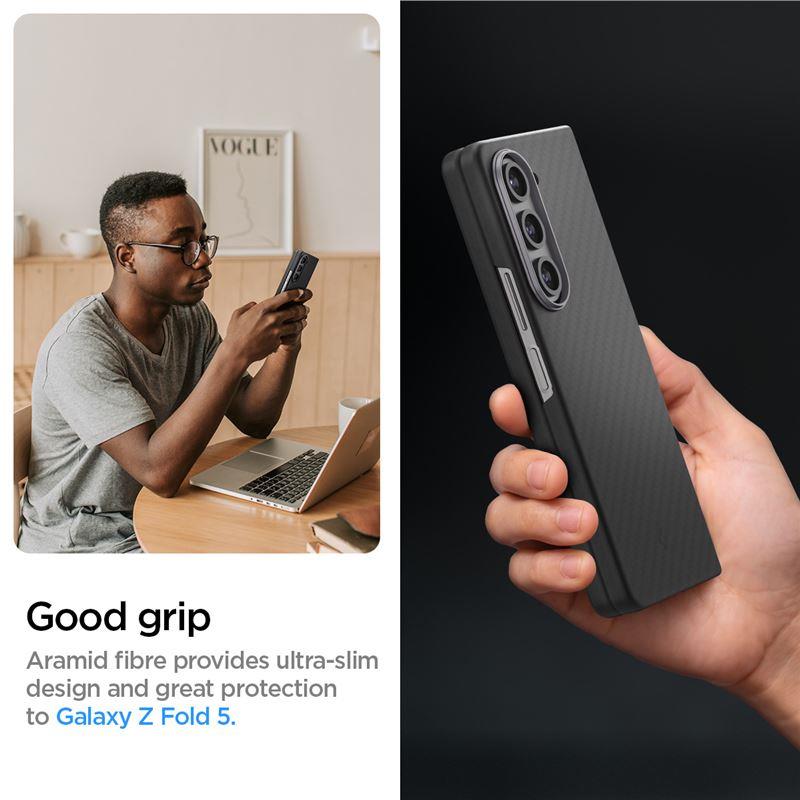 Capa Spigen Airskin Pro para Samsung Galaxy Z Fold 5 - preta