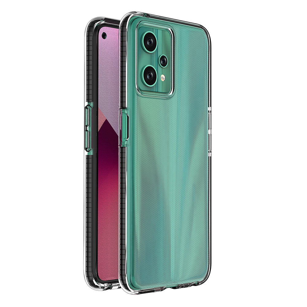 Capa de silicone Spring Case para Realme 9 Pro com moldura preta.