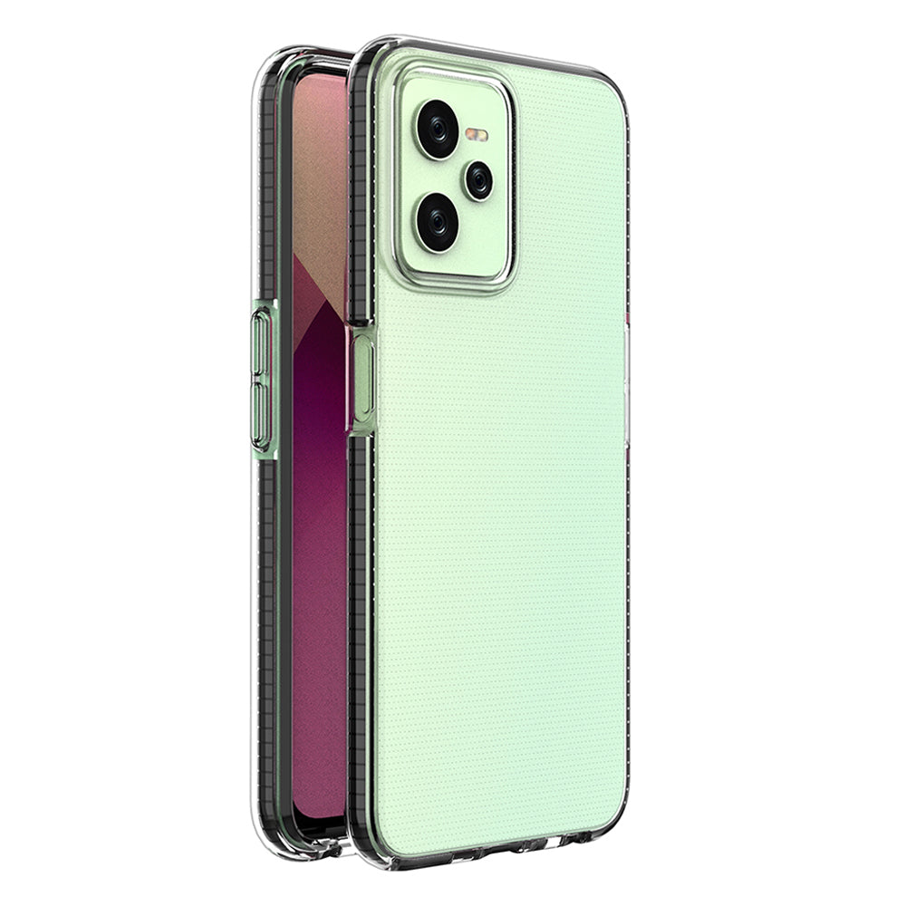 Capa de silicone Spring Case para Realme C35 com moldura preta.