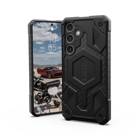 Estojo UAG Monarch Pro para Samsung Galaxy S24+ 5G com módulo magnético - carbono preto