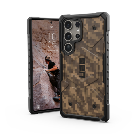 Capa UAG Pathfinder Magnet SE para Samsung Galaxy S24 Ultra com módulo magnético - camuflado castanho