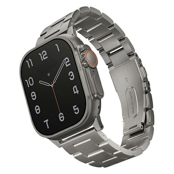 Pulseira Uniq Osta de Aço Inoxidável para Apple Watch 1/2/3/4/5/6/7/8/SE/SE2/Ultra 42/44/45/49mm - prateada