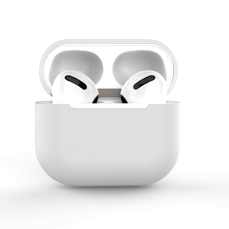 Estojo de silicone macio para AirPods 2 / AirPods 1, capa branca para fones de ouvido (case C)