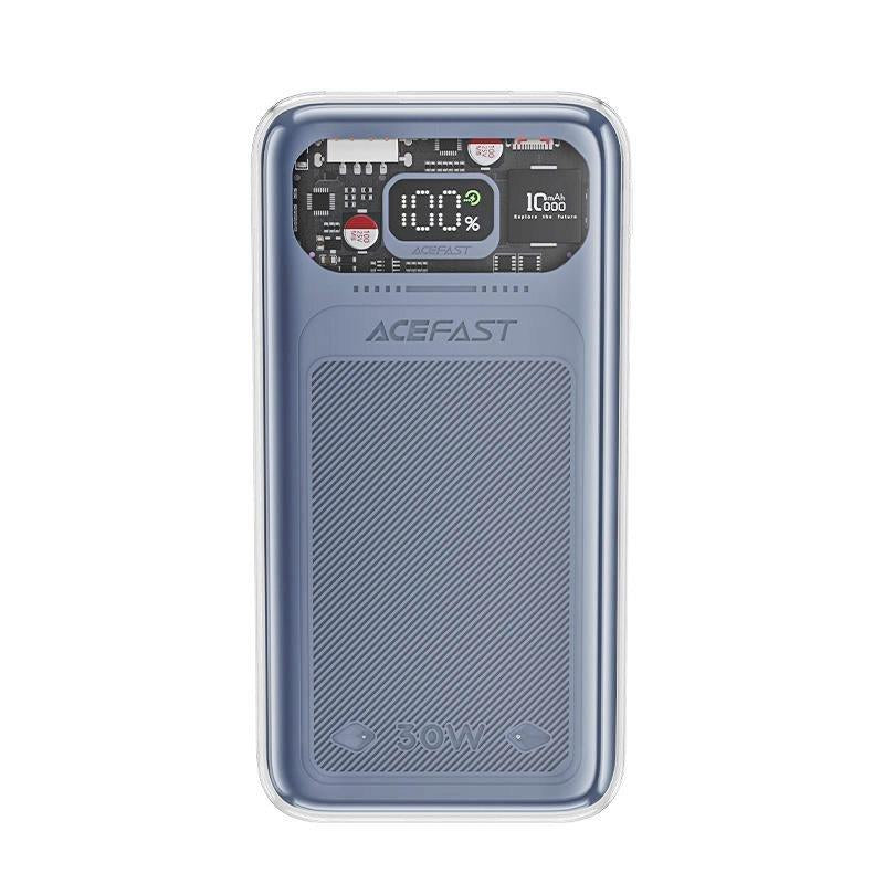 Banco de energia Acefast 10000mAh Série Sparkling carregamento rápido 30W cinza (M1)