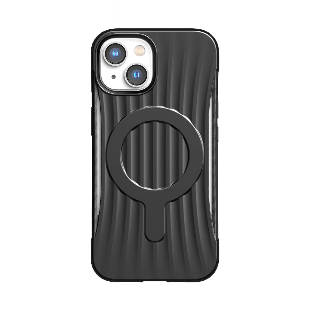 Capa Raptic X-Doria Clutch para iPhone 14 Plus com MagSafe, capa traseira preta.