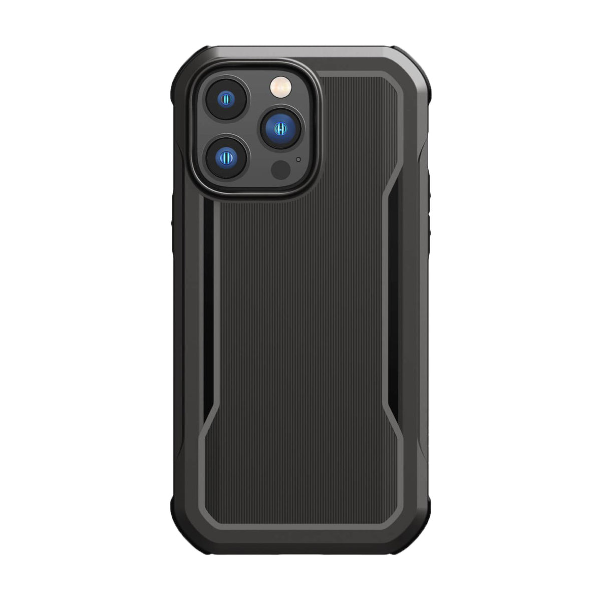 Capa Raptic X-Doria Fort para iPhone 14 Pro com MagSafe, capa resistente na cor preta.