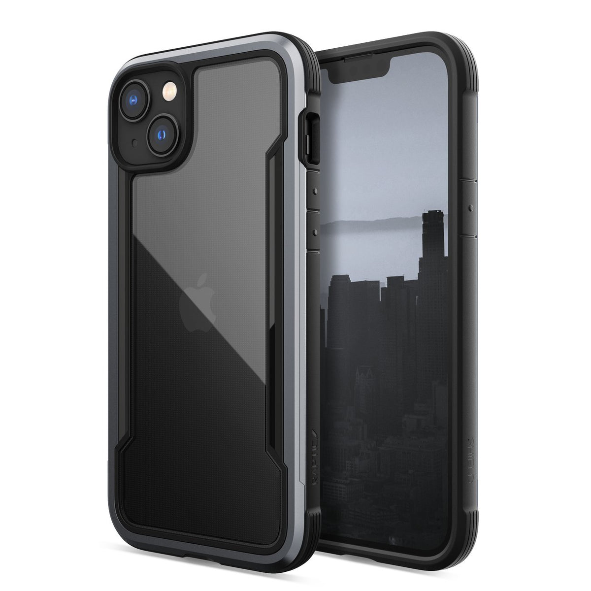 Capa Raptic X-Doria Shield para iPhone 14 Plus, capa protetora robusta na cor preta.