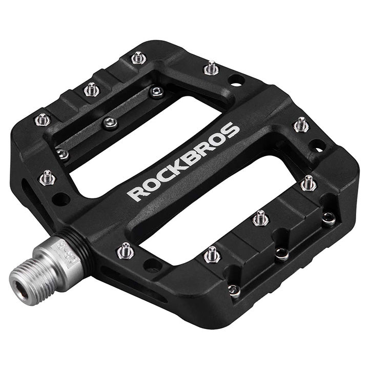Conjunto de pedais de bicicleta Rockbros 2017-12CBK de nylon - preto
