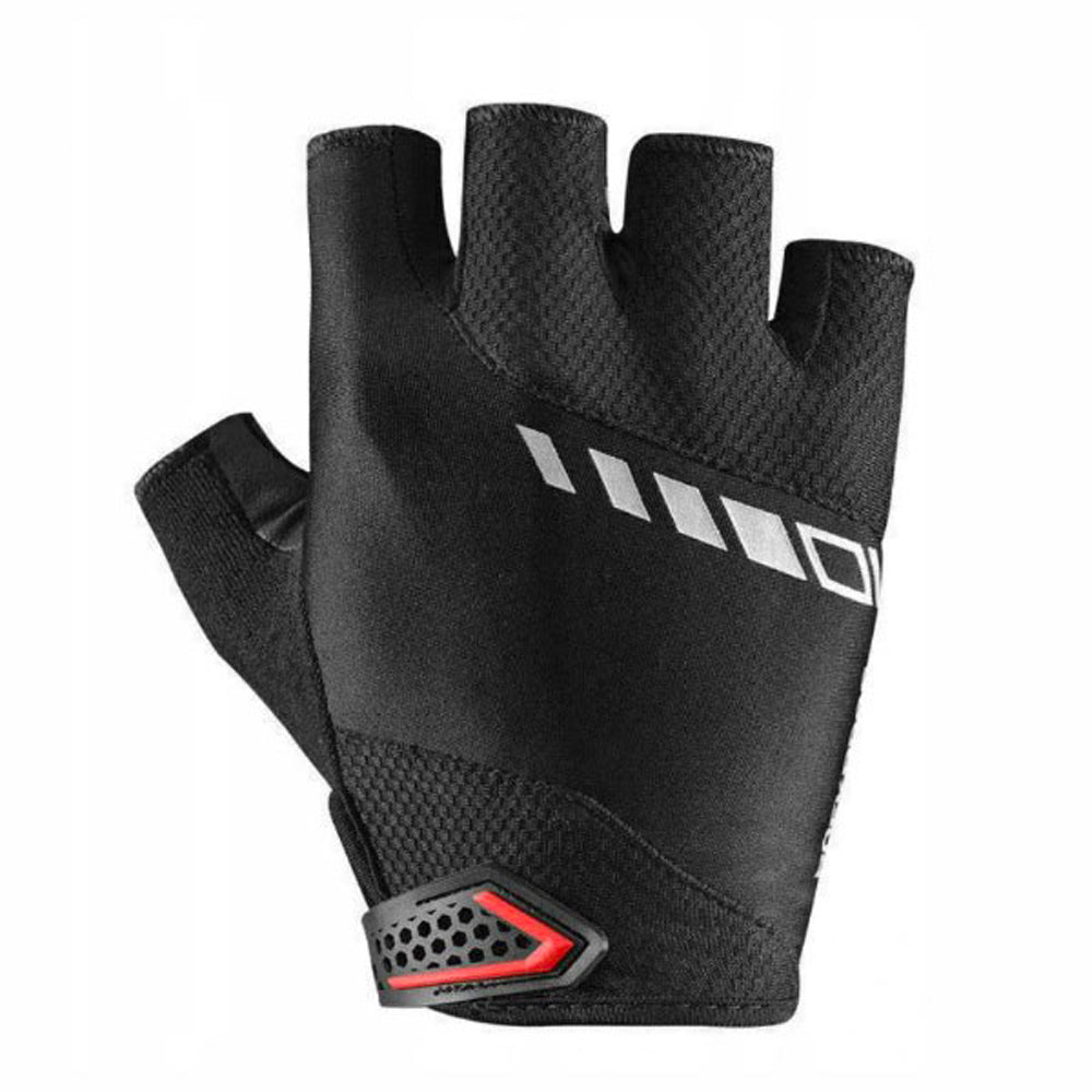 Luvas de ciclismo Rockbros S143-BK tamanho L com almofadas de gel - pretas