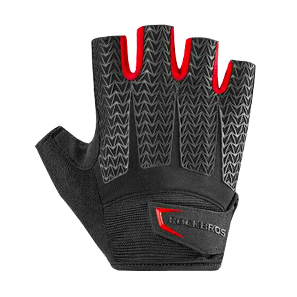 Luvas de ciclismo Rockbros S169BR XXL com almofadas de gel - preto e vermelho