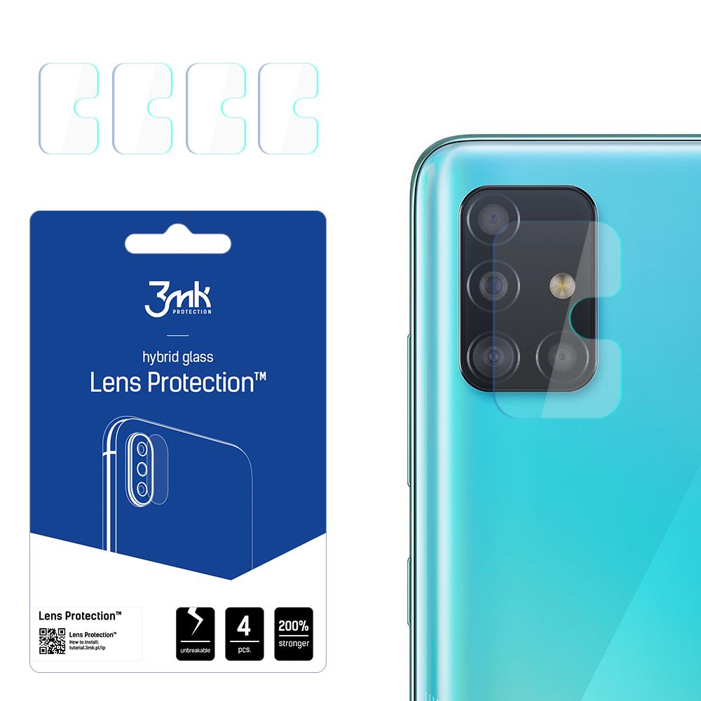 Vidro para câmera 3mk Lens Protection™ híbrido para Samsung Galaxy A51 4G