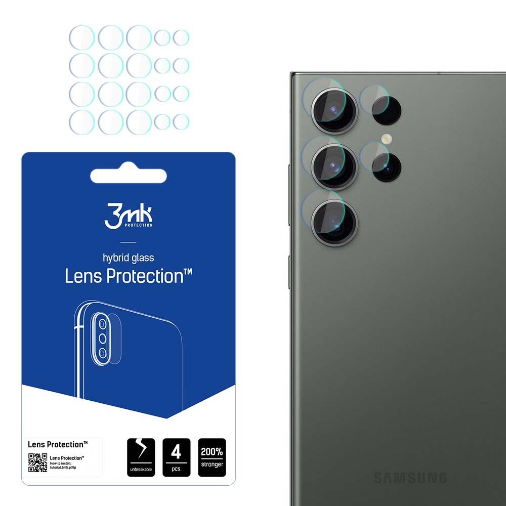 Proteção híbrida 3mk Lens Protection™ para lente de câmera no Samsung Galaxy S23 Ultra