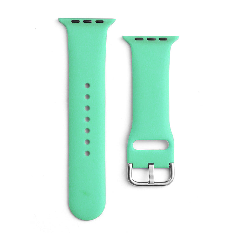 Pulseira de Silicone APS para Watch 9 / 8 / 7 / 6 / 5 / 4 / 3 / 2 / SE (41 / 40 / 38mm) pulseira de relógio na cor menta