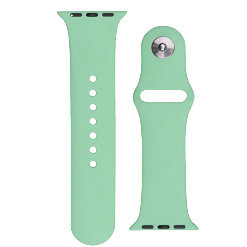 Pulseira de Silicone APS silikonowa para Watch Ultra / 9 / 8 / 7 / 6 / 5 / 4 / 3 / 2 / SE (49 / 45 / 44 / 42mm) pulseira para relógio verde claro