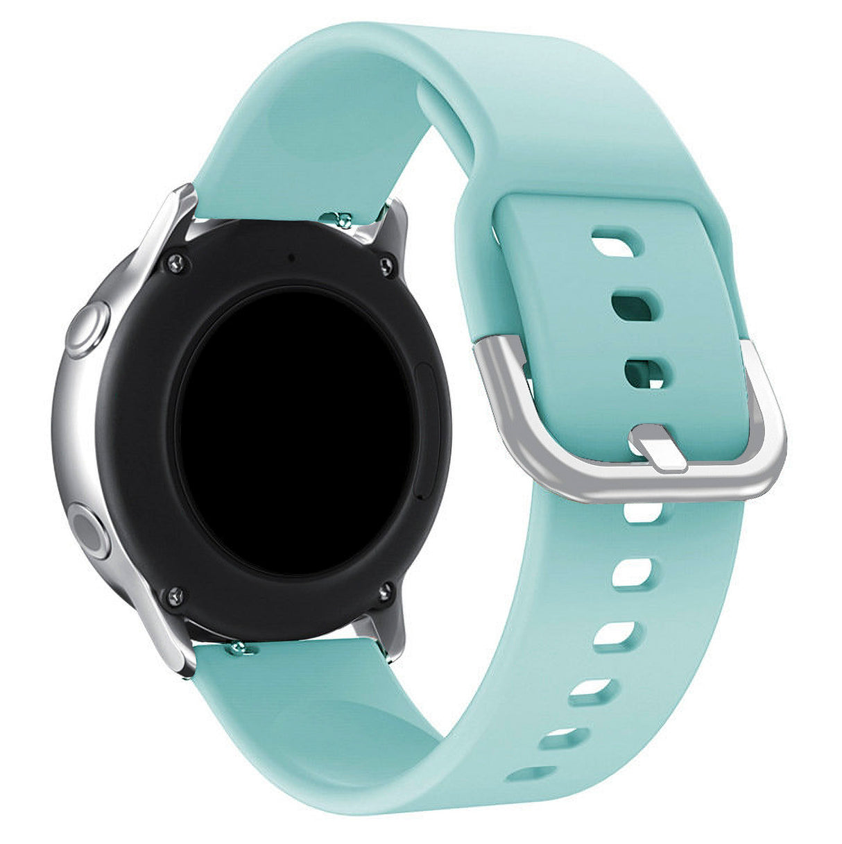 Faixa de Silicone TYS para smartwatch universal de 22mm na cor turquesa.