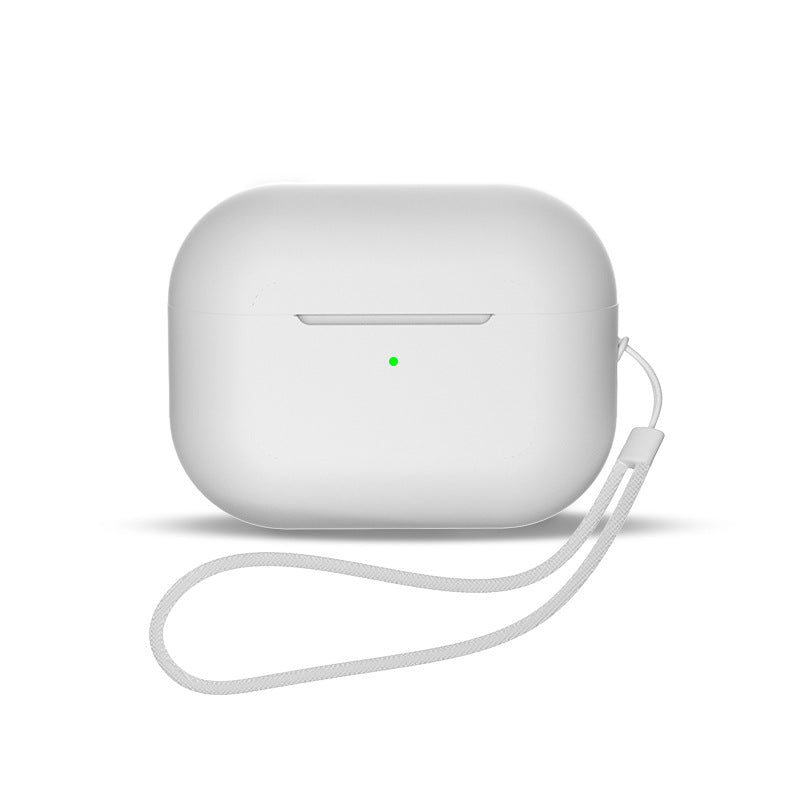 Capa de silicone para AirPods 3 + alça de pulso - branca