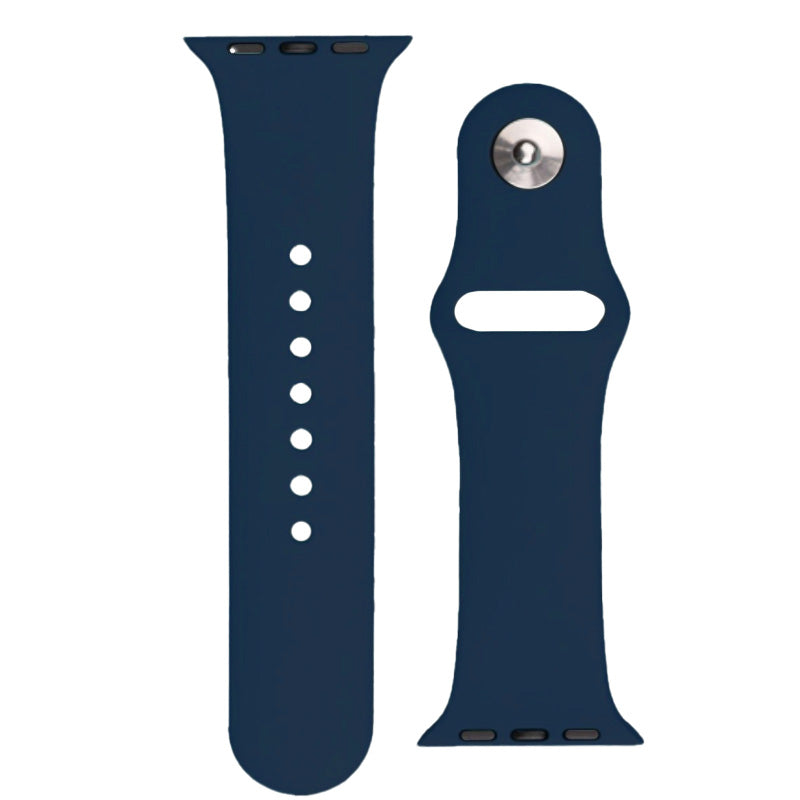 Pulseira de Silicone APS para Watch Ultra / 9 / 8 / 7 / 6 / 5 / 4 / 3 / 2 / SE (45 / 44 / 42mm) pulseira escura para relógio azul marinho