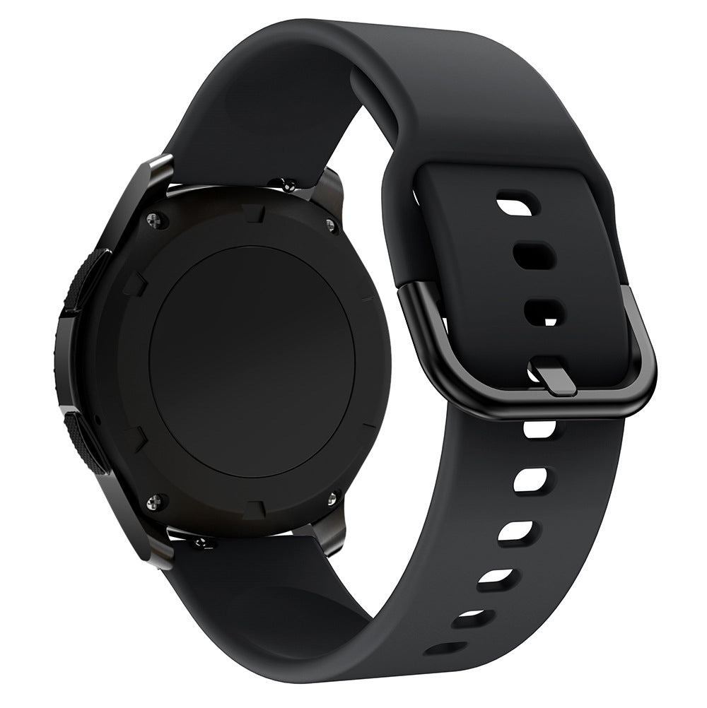 Pulseira de Silicone TYS universal para smartwatch de 20mm preta
