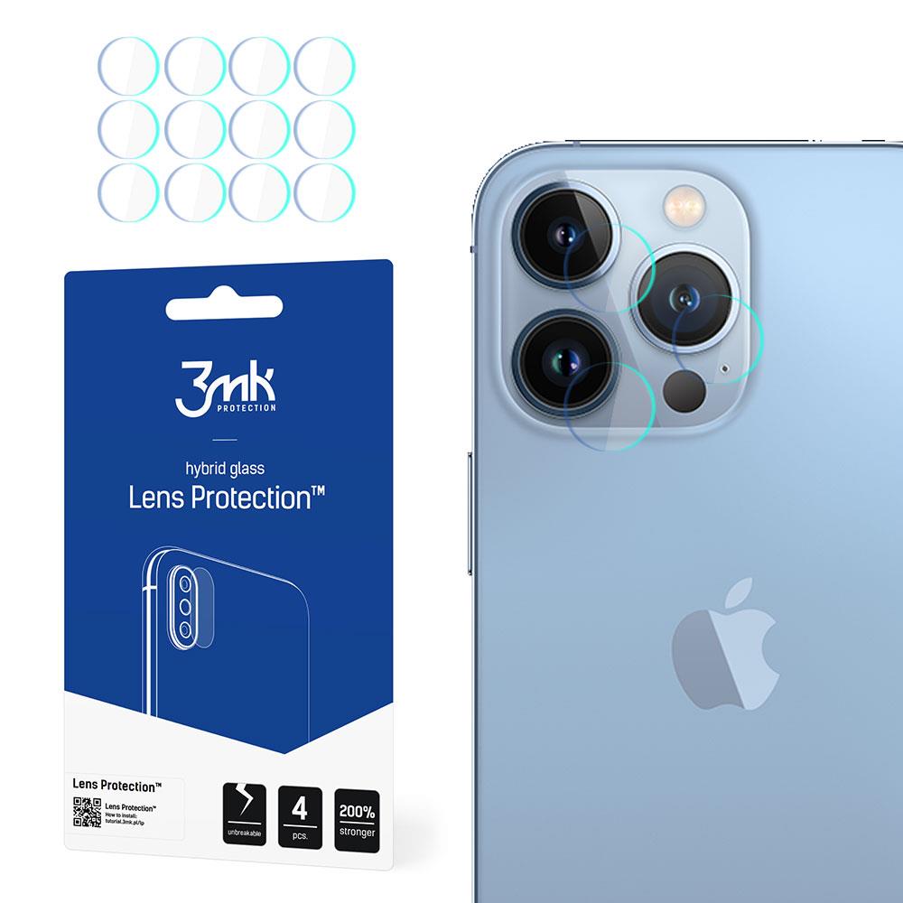 Vidro híbrido 3mk Lens Protection™ para câmera do iPhone 13 Pro