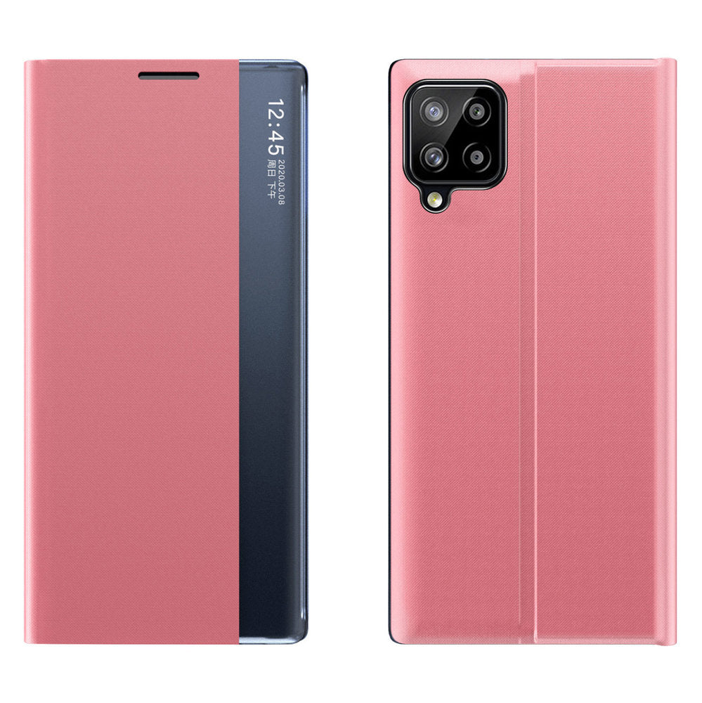 Capa Sleep Case com tampa tipo Smart Cover para Samsung Galaxy A22 4G rosa