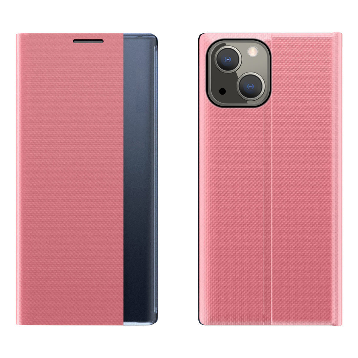 Capa Sleep Case com tampa tipo Smart Cover para iPhone 13 mini rosa