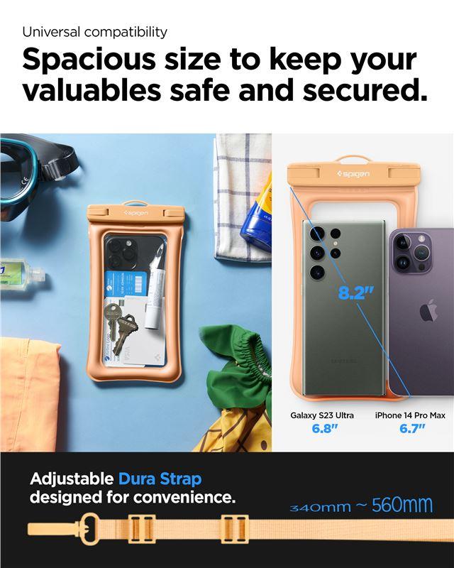Estojo à prova d'água Spigen A610 universal - laranja