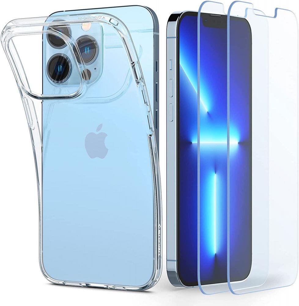 Pacote Cristal Spigen para iPhone 13 Pro Max Transparente