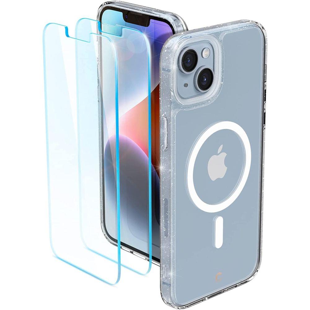 Capa Spigen Cyrill Shine Mag com MagSafe para iPhone 14 Plus - transparente com glitter