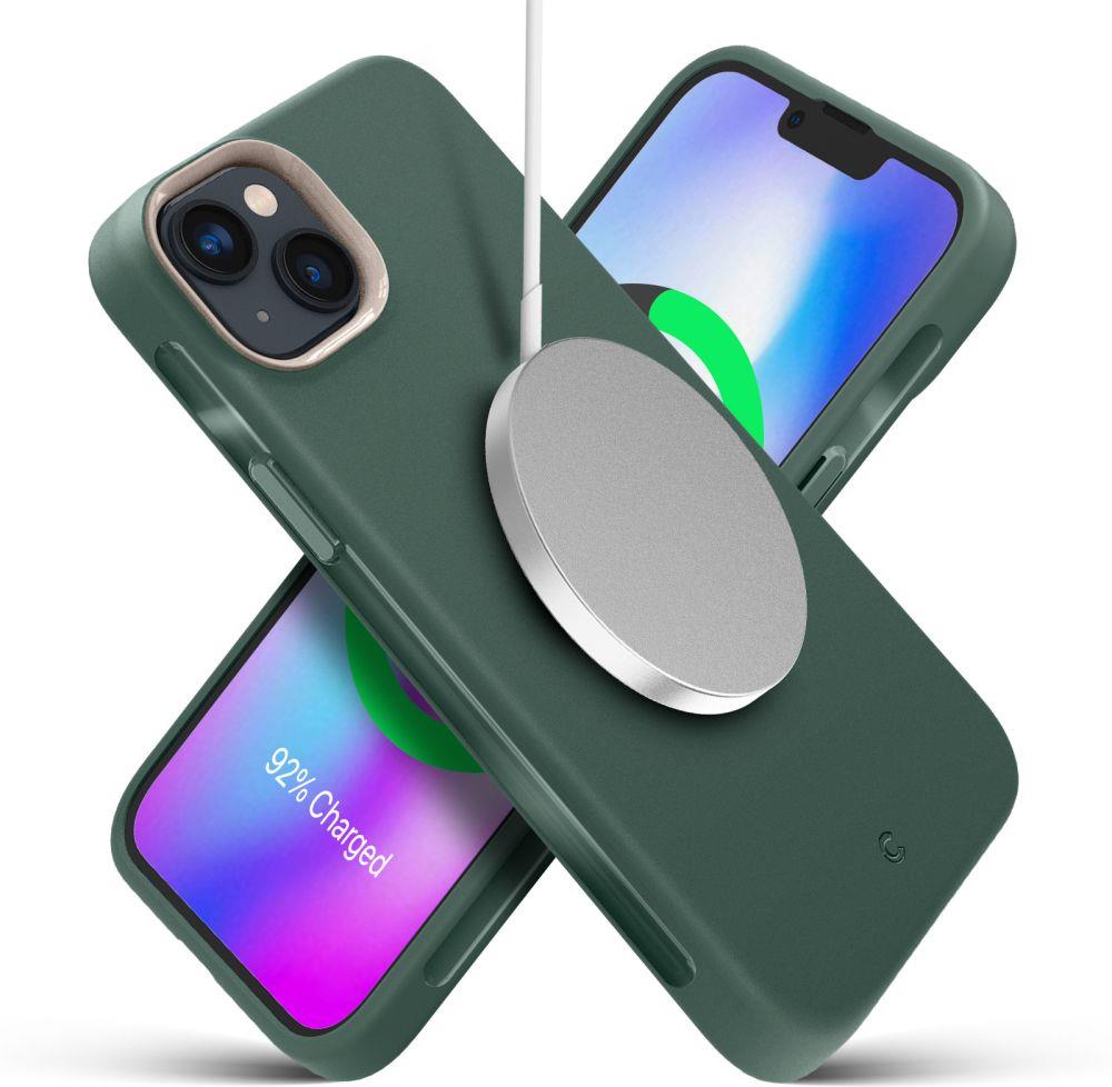 Capa Spigen Cyrill Ultra Color Mag com MagSafe para iPhone 14 Plus - verde escuro