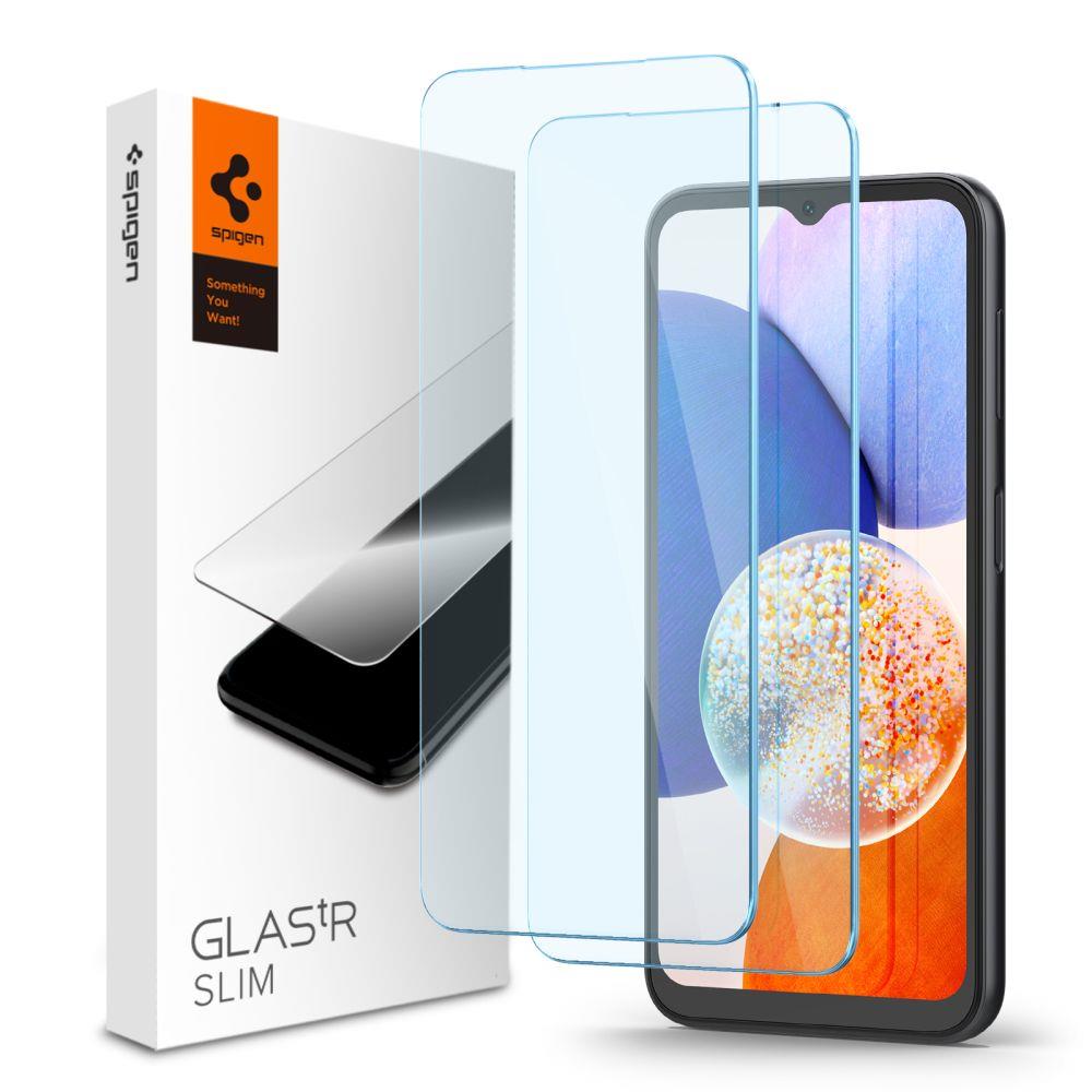 Vidro temperado Spigen Glas.tR Slim para Samsung Galaxy A15 4G / 5G / A25 5G - 2 peças.