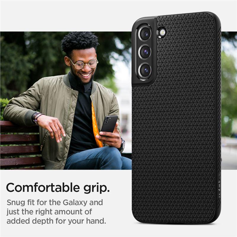 Capa Spigen Liquid Air para Samsung Galaxy S22 - preto fosco