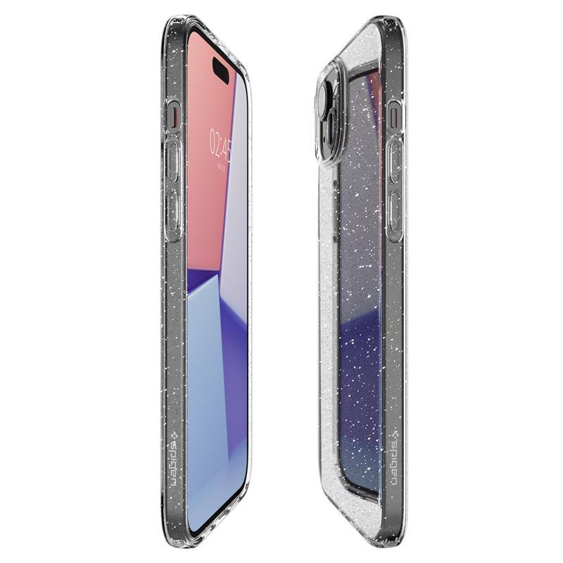 Capa Spigen Liquid Crystal para iPhone 15 Plus - transparente com glitter