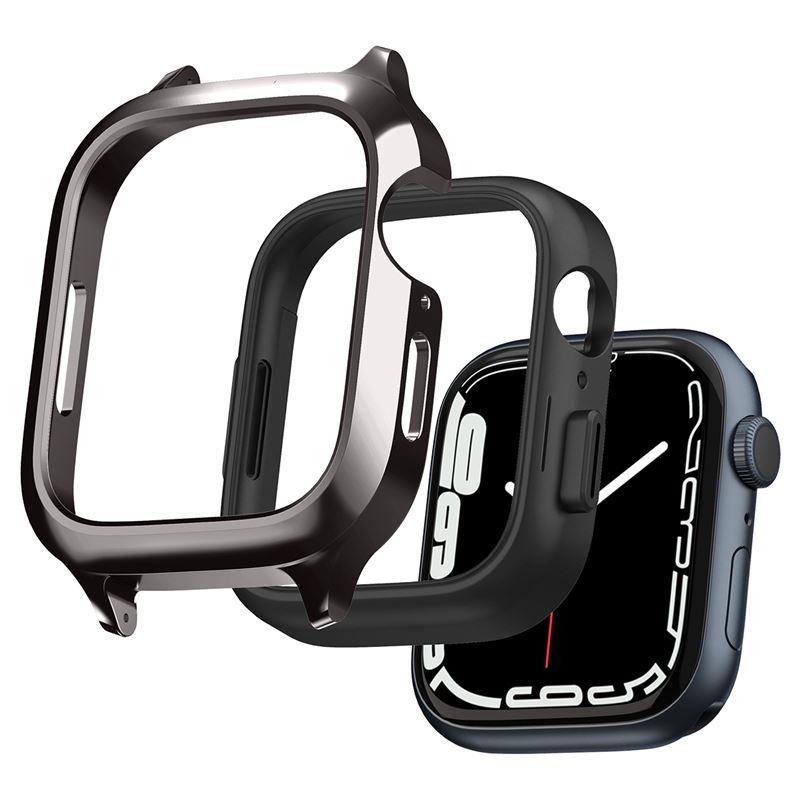 Kit de capa e pulseira Spigen Metal Fit Pro para Apple Watch 4/5/6/7/8/9/SE (44/45 mm) - grafite