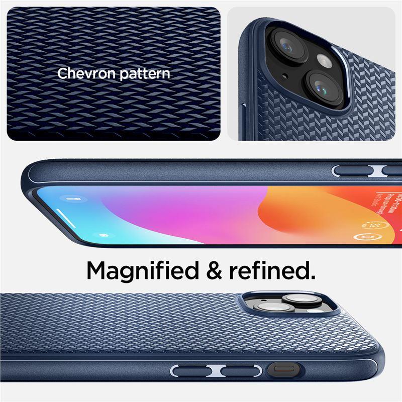 Capa Spigen Mag Armor com MagSafe para iPhone 15 Plus - azul