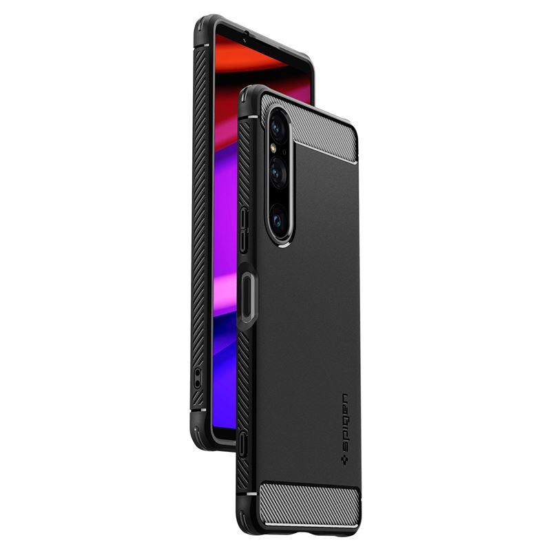 Capa Spigen Rugged Armor para Sony Xperia 1 V - preto fosco