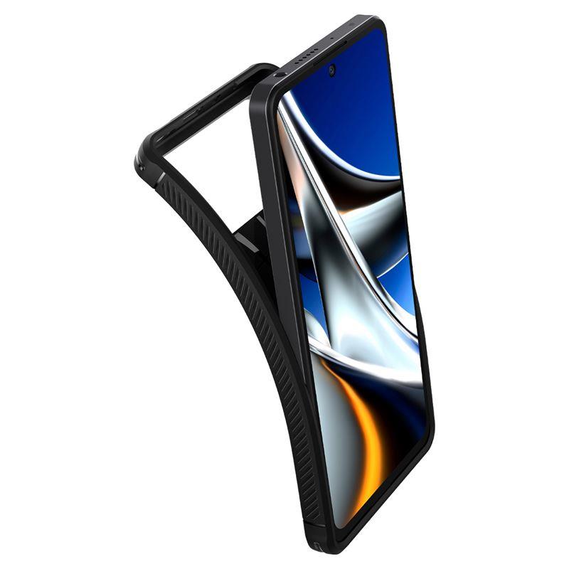 Capa Spigen Rugged Armor para Xiaomi Poco X4 Pro 5G - preto fosco