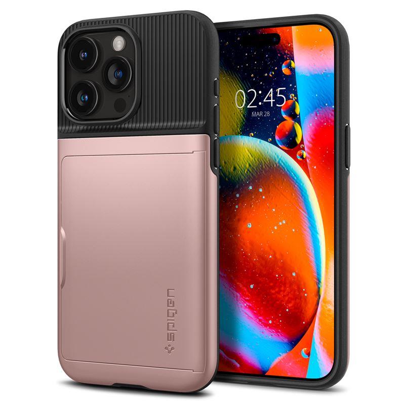 Capa Spigen Slim Armor CS para iPhone 15 Pro - rosa