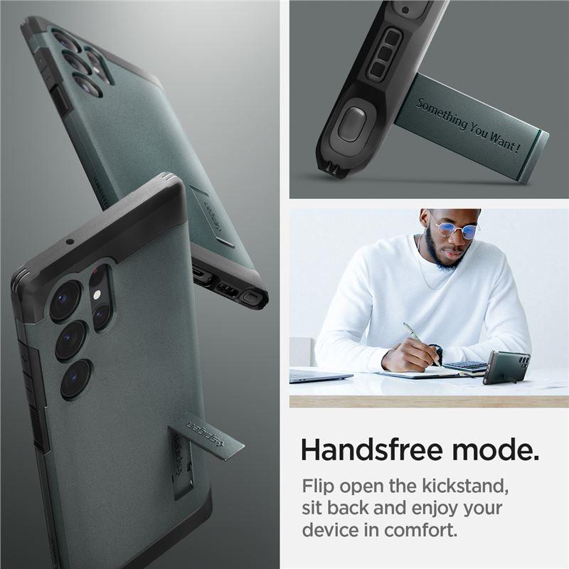 Capa Spigen Tough Armor para Samsung Galaxy S23 Ultra - verde escuro