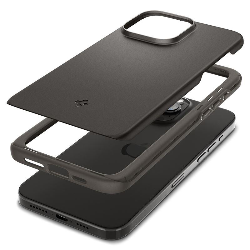 Capa Spigen Thin Fit para iPhone 15 Pro - cinza