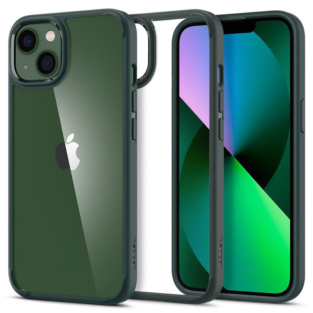 Capa Spigen Ultra Hybrid para iPhone 13 - verde escuro