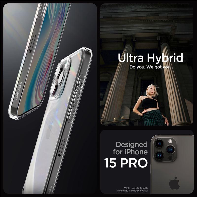 Capa Spigen Ultra Hybrid para iPhone 15 Pro - transparente