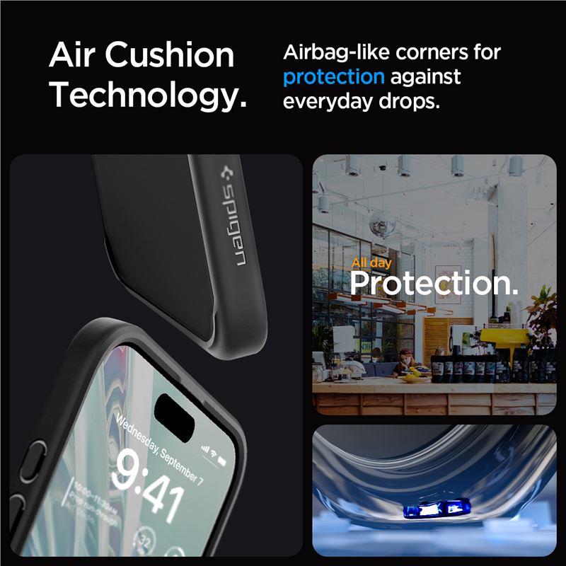Capa Spigen Ultra Hybrid para iPhone 15 Pro - preto fosco