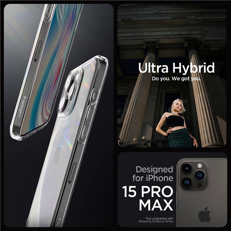 Capa Spigen Ultra Hybrid para iPhone 15 Pro Max - transparente